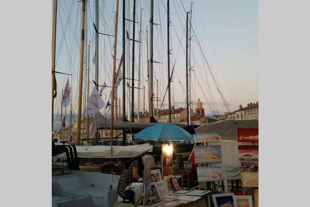 2 Bedrooms, 15 Min Walk To Beach, Ac, Pool & Fiber Internet In A Quiet, Private Gated Domain 5Kms To St Tropez Cogolin Kültér fotó